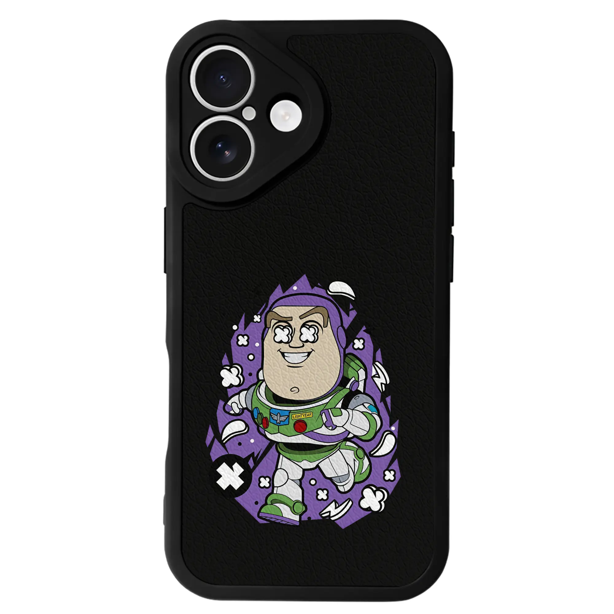 トイ・ストーリー グッズ バズ・ライトイヤー - IPhone 16シリーズ対応 ・ シリコンスマホケース ・ レザー調 ・ 高精度フィット ・ 耐衝撃 ・ ワイヤレス充電対応 ・ 精密カット